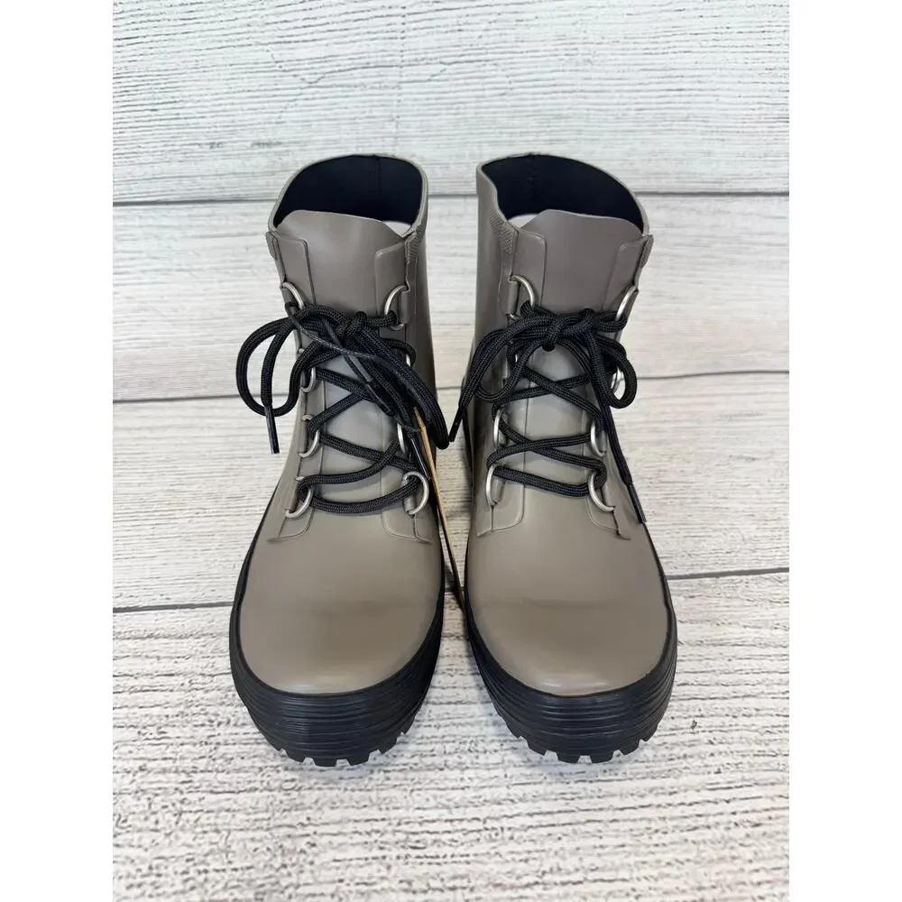 Chooka Women's Ava Dark Taupe Waterproof Lace Up Ankle Boots Size 8